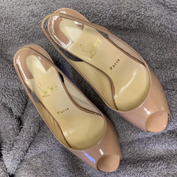 **SALE** Christian Louboutins 👠 Private Number Peep Toe 😱 - Picture 2 of 7